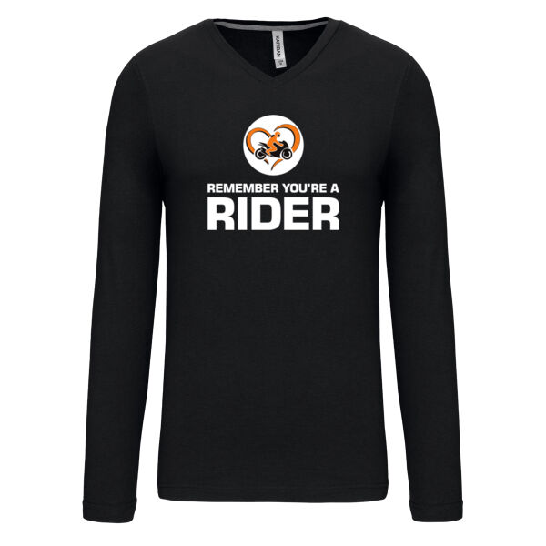 Unisex Long Sleeve V Neck T-shirt Thumbnail